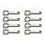 Eagle CRS6250B3DL19 SBC/SBF H-Beam Connecting Rods, 6.25 in. ARPL19 7/16 in. Bolt, Set of 8