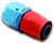 A-1 Products A1P00008 Fitting, Hose End, 200 Series, Straight, 8 AN Hose to 8 AN Female, Aluminum, Blue / Red Anodized, Each