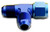 A-1 Products A1PCPL82603 Fitting, Adapter Tee, 3 AN Female Swivel x 3 AN Male x 3 AN Male, Aluminum, Blue Anodized, Each