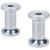 Allstar Performance ALL18806 Hourglass Spacer, 1/4 in ID, 1-1/2 in Thick, Aluminum, Natural, Universal, Pair