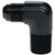 Allstar Performance ALL49571 Fitting, Adapter, 90 Degree, 6 AN Male to 1/2 in NPT Male, Aluminum, Black Anodized, Each