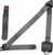 Allstar Performance ALL98116 Seat Belt, Lap / Shoulder, Push Button Buckle, Retractable, Bolt-On, Floor Mount, Nylon, Gray, Each