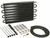 Derale 13104 Fluid Cooler, 16.625 x 10.250 x 0.750 in, Tube Type, 11/32 in Hose Barb Inlet / Outlet, Fitting / Hardware / Hose, Aluminum / Copper, Black Powder Coat, Automatic Transmission, Kit