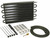 Derale 13204 Fluid Cooler, 16.625 x 10.250 x 0.750 in, Tube Type, 11/32 in Hose Barb Inlet / Outlet, Fitting / Hardware / Hose, Aluminum / Copper, Black Powder Coat, Automatic Transmission, Kit