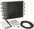 Derale 13205 Fluid Cooler, 16.625 x 12.625 x 0.750 in, Tube Type, 11/32 in Hose Barb Inlet / Outlet, Fitting / Hardware / Hose, Aluminum / Copper, Black Powder Coat, Automatic Transmission, Kit