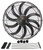 Derale 16114 Electric Cooling Fan, High Output, 14 in Fan, Puller, 1864 CFM, 12V, Curved Blade, 15 x 14-1/2 in, 3-1/2 in Thick, Install Kit, Plastic, Kit