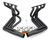 Dougs Headers D381-B Headers, SideMount, 2-1/8 in Primary, 4 in Collector, Steel, Black Paint, Big Block Chevy, Chevy Corvette 1963-82, Pair