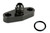 Earls GT0003ERL Fitting, Turbo Fitting, Adapter, Straight, Oil Pan Drain Flange to 6 AN Male, Aluminum, Black Anodized, T40/2024 Turbos, Each