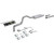 Flowmaster 17211 Exhaust System, Force II, Cat-Back, 3 in Diameter, Single Side Exit, 2-1/2 in Polished Tips, Steel, Aluminized, Ford Modular, Ford Fullsize Truck 1994-97, Kit