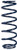 Hyperco 12B0230/700UHT Coil Spring, UHT Barrel, Coil-Over, 2.500 in ID, 12.000 in Length, 230-700 lb/in Spring Rate, Dual Rate, Steel, Blue Powder Coat, Each