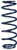 Hyperco 14B0125UHT Coil Spring, UHT Barrel, Coil-Over, 2.500 in ID, 14.000 in Length, 125 lb/in Spring Rate, Steel, Blue Powder Coat, Each