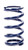 Hyperco 186A0500 Coil Spring, Coil-Over, 2.250 in ID, 6.000 in Length, 500 lb/in Spring Rate, Steel, Blue Powder Coat, Each