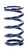 Hyperco 186A0550 Coil Spring, Coil-Over, 2.250 in ID, 6.000 in Length, 550 lb/in Spring Rate, Steel, Blue Powder Coat, Each