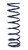 Hyperco 18SNU-100 Coil Spring, Conventional, 5.0 in OD, 16.000 in Length, 100 lb/in Spring Rate, Rear, Steel, Blue Powder Coat, Each