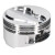 Je Pistons 170762 Piston, Forged, 4.145 in Bore, 1/16 x 1/16 x 3/16 in Ring Grooves, Plus 2.0 cc, Small Block Chevy, Set of 8