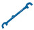Joes Racing Products 14220 Control Arm Shims, Upper, Tapered, 6 in Center Spacing, 1/16 in, Aluminum, Blue Anodized, Each