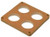 Moroso 65017 Carburetor Spacer, 1/2 in Thick, 4 Hole, 2 in Bores, Dominator Flange, Wood, Each