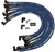 Moroso 73600 Spark Plug Wire Set, Ultra 40, Spiral Core, 8.65 mm, Sleeved, Blue, 90 Degree Plug, Socket Style, Over Valve Cover, Small Block Chevy, Kit-1