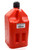 Rjs Safety 20000107 Utility Jug, 5 gal, 9-1/4 x 9-1/4 x 20 in Tall, O-Ring Seal Cap, Flip-Up Vent, Square, Plastic, Red, Each