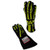 Rjs Safety 600090162 Driving Gloves, Skeleton, SFI 3.3/5, Double Layer, Nomex, Black / Yellow, Large, Pair