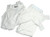 Rjs Safety 800010004 Underwear Set, 2 Piece Bottom / Top, SFI 3.3, Long Sleeve, Crew Neck, Nomex, White, Medium, Each