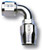 Russell 610151 Fitting, Hose End, Full Flow, 90 Degree, 4 AN Hose to 4 AN Female, Aluminum, Nickel Anodized, Each