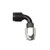 Russell 610173 Fitting, Hose End, Full Flow, 90 Degree, 8 AN Hose to 8 AN Female Swivel, Aluminum, Black / Silver Anodized, Each