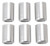 Russell 610383 Crimp Collar, Crimp-On, 10 AN, Aluminum, Natural, Set of 6