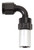 Russell 610483 Fitting, Hose End, Crimp-On, 90 Degree, 6 AN Hose Crimp to 6 AN Female, Aluminum, Black / Silver Anodized, Each