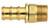 Aeroquip FBM1200 Fitting, Hose End, AQP Socketless, Straight, 4 AN Hose Barb to 1/8 in NPT Male, Brass, Each