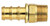 Aeroquip FBM1201 Fitting, Hose End, AQP Socketless, Straight, 4 AN Hose Barb to 1/4 in NPT Male, Brass, Each