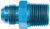 Aeroquip FBM2001 Fitting, Adapter, Straight, 4 AN Male to 1/8 in NPT Male, Aluminum, Blue Anodized, Each