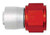 Aeroquip FBM4211 Fitting, Hose End, AQP/Startlite, Straight, 4 AN Hose Crimp to 4 AN Female, Aluminum, Red / Silver, Each