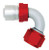 Aeroquip FBM4245 Fitting, Hose End, AQP/Startlite, 120 Degree, 12 AN Hose Crimp to 12 AN Female Swivel, Aluminum, Red / Silver, Each