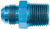 Aeroquip FCM2004 Fitting, Adapter, Straight, 6 AN Male to 1/4 in NPT Male, Aluminum, Blue Anodized, Each