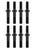 Air Flow Research 6406-8 Rocker Arm Stud, 7/16-14 in Base Thread, 7/16-20 in Top Thread, 2.010 in Effective Stud Length, Steel, Black Oxide, Big Block Chevy, Set of 8