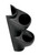 Autometer 10120 Gauge Pod, Two 2-1/16 in Diameter Gauges, Pillar, Plastic, Black, Hard Top, Ford Mustang 1994-2002, Each