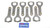 Callies U16101 Connecting Rod, H Beam, 6.000 in Long, Bushed, 7/16 in Cap Screws, Forged Steel, Small Block Chevy, Set of 8