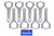 Callies U16300 Connecting Rod, Ultra H-Beam, H Beam, 6.125 in Long, Bushed, 7/16 in Cap Screws, Forged Steel, GM LS-Series, Set of 8