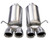 Corsa Performance 14469 Exhaust System, Xtreme, Axle-Back, 2-1/2 in Diameter, Center Exit, Quad 3-1/2 in Polished Tips, Stainless, Natural, Chevy Corvette 2005-08, Kit