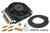 Derale 13900 Fluid Cooler and Fan, 15.750 x 11.500 x 5 in, Tube Type, 6 AN Male Inlet / Outlet, Fittings / Hardware / Hose, Aluminum / Copper, Black Powder Coat, Automatic Transmission, Kit