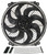 Derale 16624 Electric Cooling Fan, Tornado, 14 in Fan, Push / Pull, 1350 CFM, 12V, Curved Blade, 14 x 14-1/2 in, 3-1/4 in Thick, Install Kit, Plastic, Kit