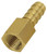 Derale 98104 Fitting, Adapter, Straight, 3/8 in Hose Barb to 1/4 in NPT Female, Brass, Natural, Each