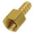 Derale 98105 Fitting, Adapter, Straight, 3/8 in NPT to 3/8 in Hose Barb, Brass, Natural, Each