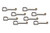 Eagle CRS6657F3D Connecting Rod, H Beam, 6.657 in Long, Bushed, 3/8 in Cap Screws, Forged Steel, Ford Modular, Set of 8