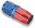 Earls 300104ERL Fitting, Hose End, Auto-Fit, Straight, 4 AN Hose to 4 AN Female, Aluminum, Blue / Red Anodized, Each