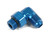 Earls 949006ERL Fitting, Adapter, 90 Degree, 6 AN Male to 6 AN Male O-Ring, Aluminum, Blue Anodized, Each