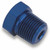 Earls 993301ERL Fitting, Plug, 1/8 in NPT, Hex Head, Aluminum, Blue Anodized, Each