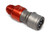 Earls JV280112ERL Dry Break Valve, 12 AN Male to Female Disconnect, Aluminum, Red Anodized / Natural, Each