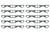 Fel-Pro FEL1405B Exhaust Manifold / Header Gasket, 1.550 in Square Port, Steel Core Laminate, Small Block Chevy, Set of 10